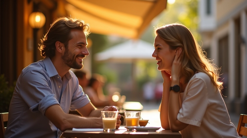Twee vrienden zitten in een café en hebben een gesprek, voeren dialoog met gebaren, informele sfeer