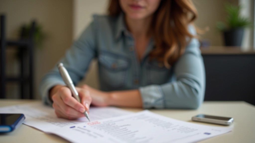 Kandidaat vult DELE examen formulier in met pen op wit papier